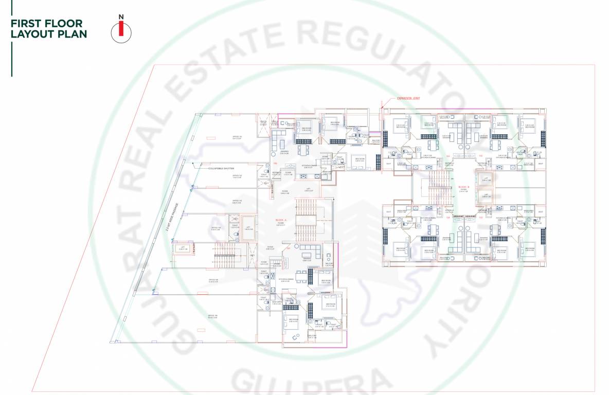  gardenia A & B Cluster Plan for 1st Floor