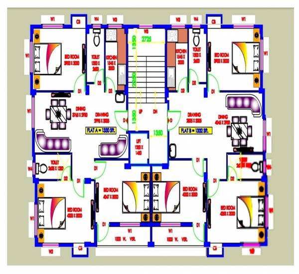  parashmani Parashmani Cluster Plan from 1st to 4th Floor