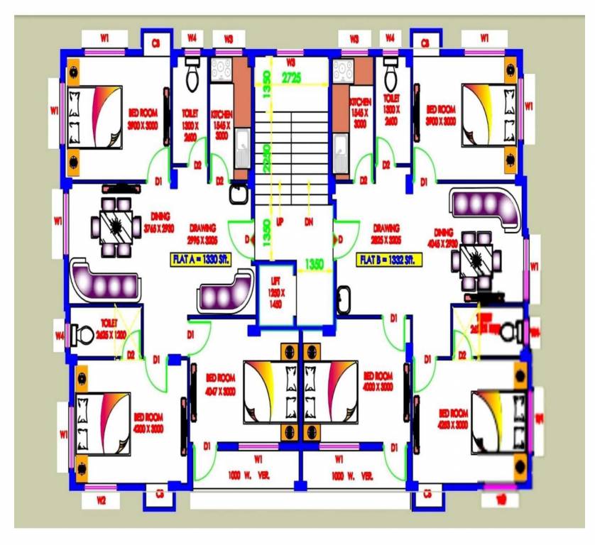  parashmani Parashmani Cluster Plan from 1st to 4th Floor