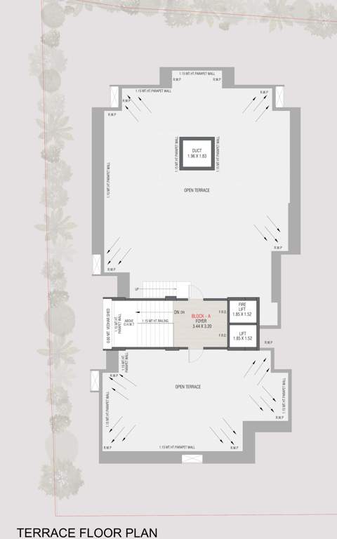  abhilaxmi appartments Abhilaxmi Appartments Cluster Plan for terrace