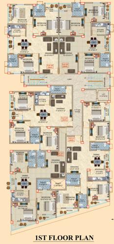  saket-apartment Saket Apartment Cluster Plan for 1st Floor