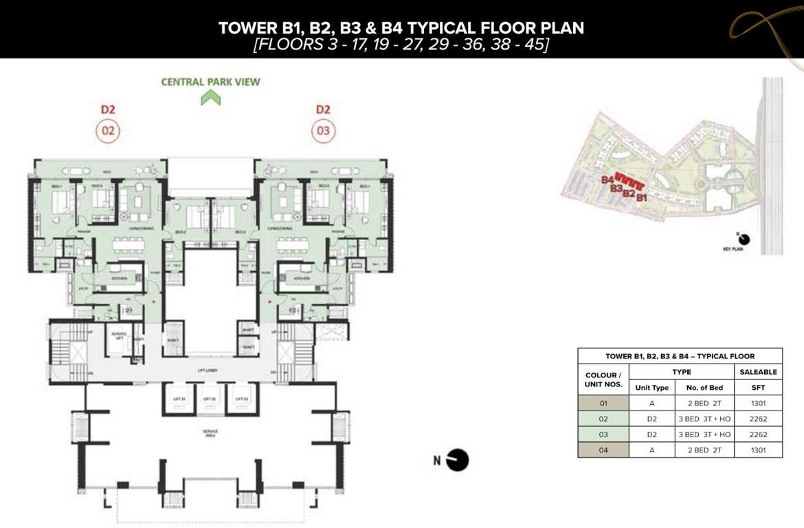 mulberry at the prestige city Birch Block 2 B1 Cluster Plan For 3 17, 19 27, 29 36, 38 45