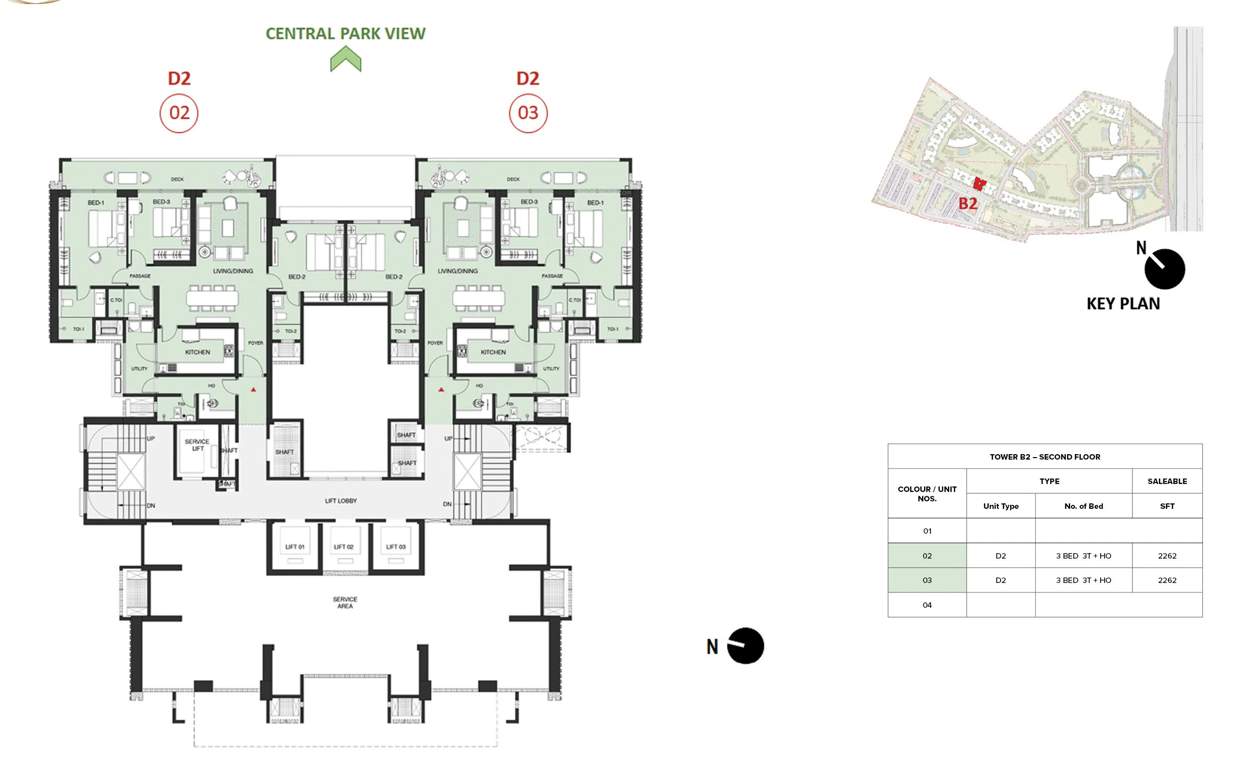 mulberry at the prestige city Birch Block 2 B2 Cluster Plan For 2nd Floor