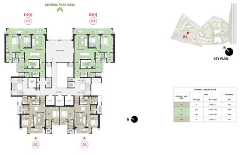 Birch Block-2 B4 Refuge Cluster Plan For 18th, 28th, 37th & 46th Floor mulberry-at-the-prestige-city Birch Block-2 B4 Refuge Cluster Plan For 18th, 28th, 37th & 46th Floor
