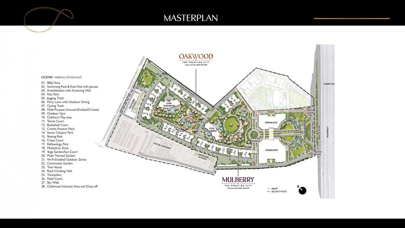 mulberry at the prestige city Master Plan
