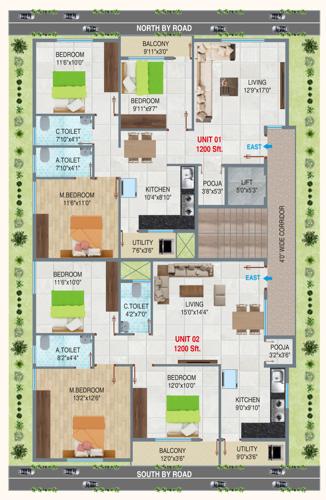  s-square-pratham-brindavanam S Square Pratham Brindavanam Cluster Plan from 1st to 5th Floor