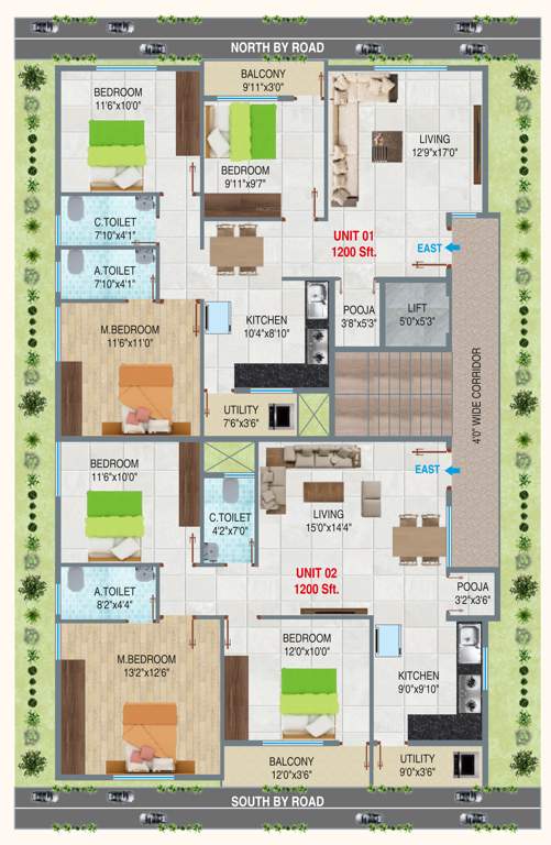  s square pratham brindavanam S Square Pratham Brindavanam Cluster Plan from 1st to 5th Floor