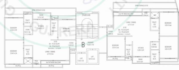  athashree-aura Block B Cluster Plan from 1st to 14th Floor