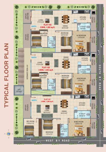  sivam-apartment Sivam Apartment Cluster Plan from 1st to 5th Floor