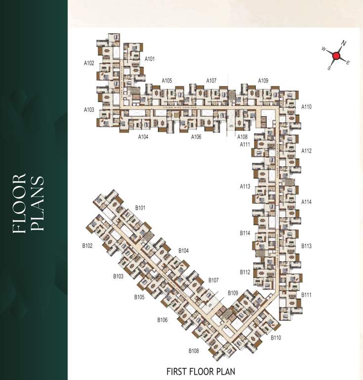  promenade Promenade Cluster Plan for 1st Floor