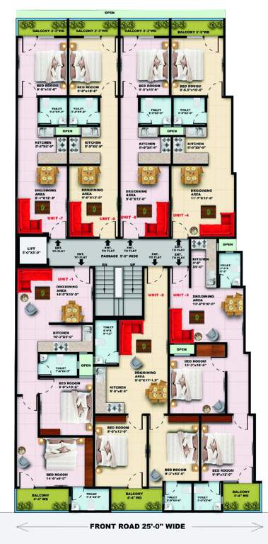 paradise homes Paradise Homes Cluster Plan from 1st to 6th Floor
