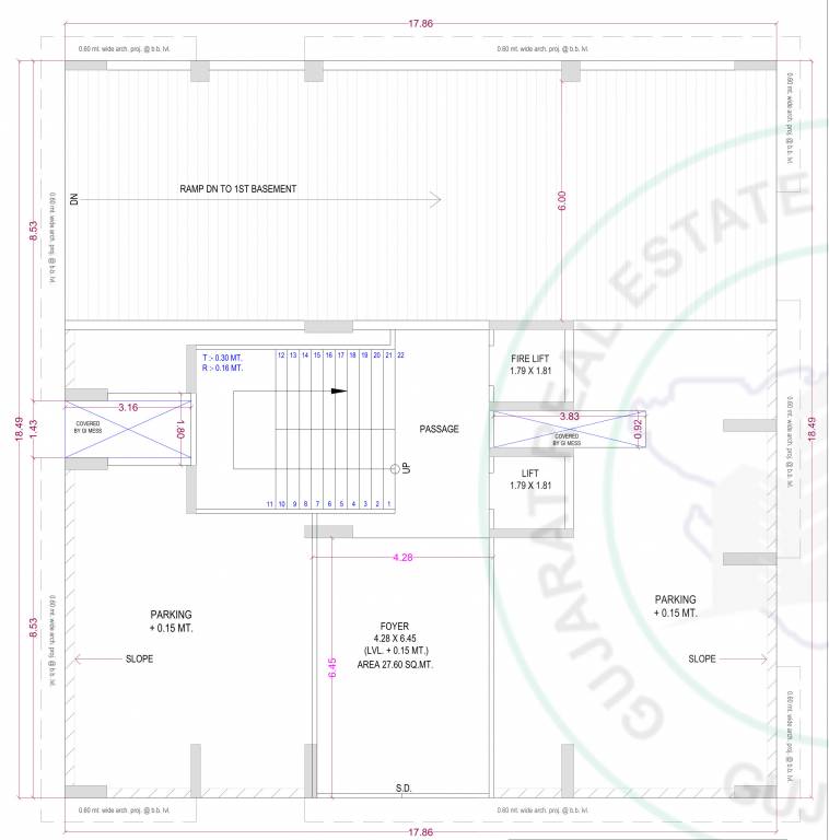 pratishtha homes Block A Cluster Plan for ground Floor