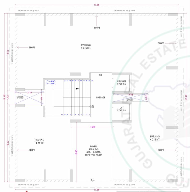 pratishtha homes Block C and D Cluster Plan for ground Floor