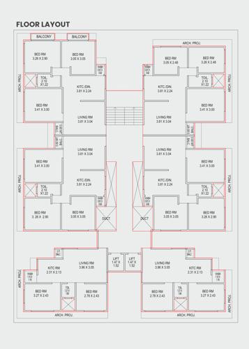 A Cluster Plan for 7th Floor golden-luxuria-apartment A Cluster Plan for 7th Floor