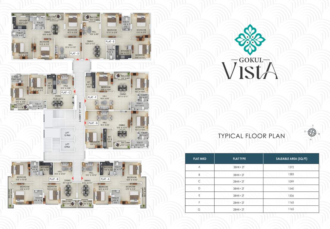  vista Vista Cluster Plan from 1st to 12th Floor