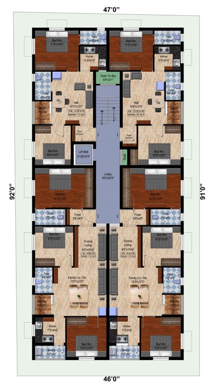  crown SP Crown Cluster Plan from 1st to 3rd Floor