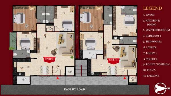  lakshmi-nilayam Block A Cluster Plan from 1st to 5th Floor