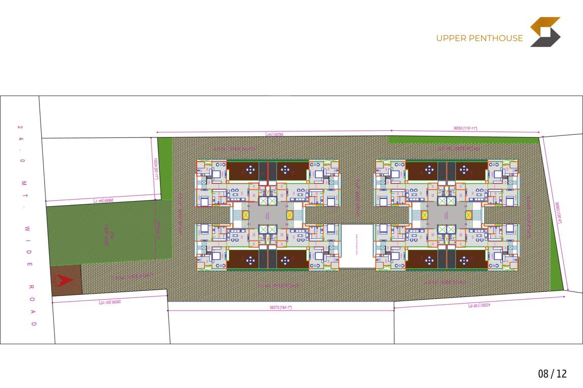  aloka by samruddh Block A And B Cluster Plan 14 Floor