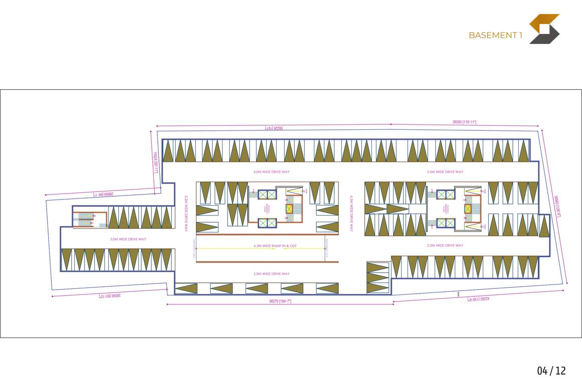  aloka by samruddh Block A And B Cluster Plan Basement  1