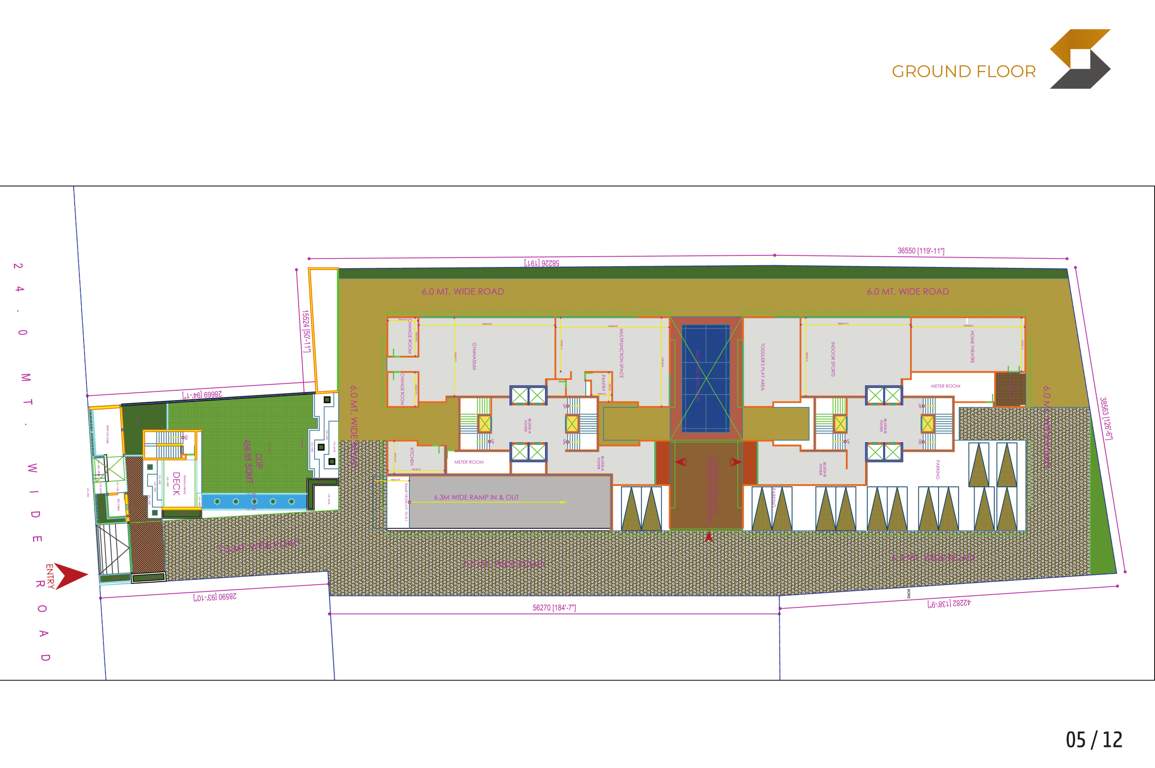  aloka by samruddh Block A And B Cluster Plan Ground Floor