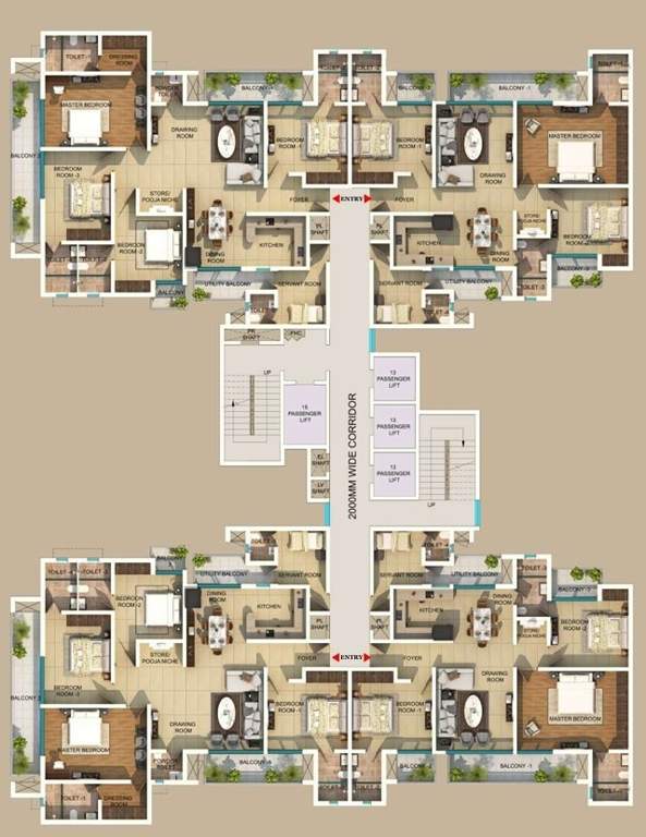  aspire leisure park T1 Cluster Plan from 1st to 25th Floor