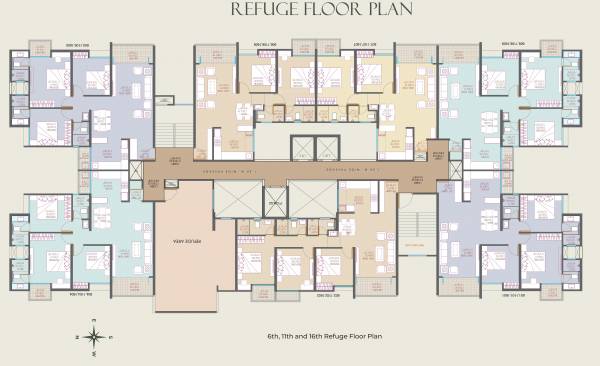  clara B Wing Cluster Plan from 6th to 16th Floor