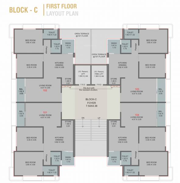  sahitya-nest C Cluster Plan for 1st Floor