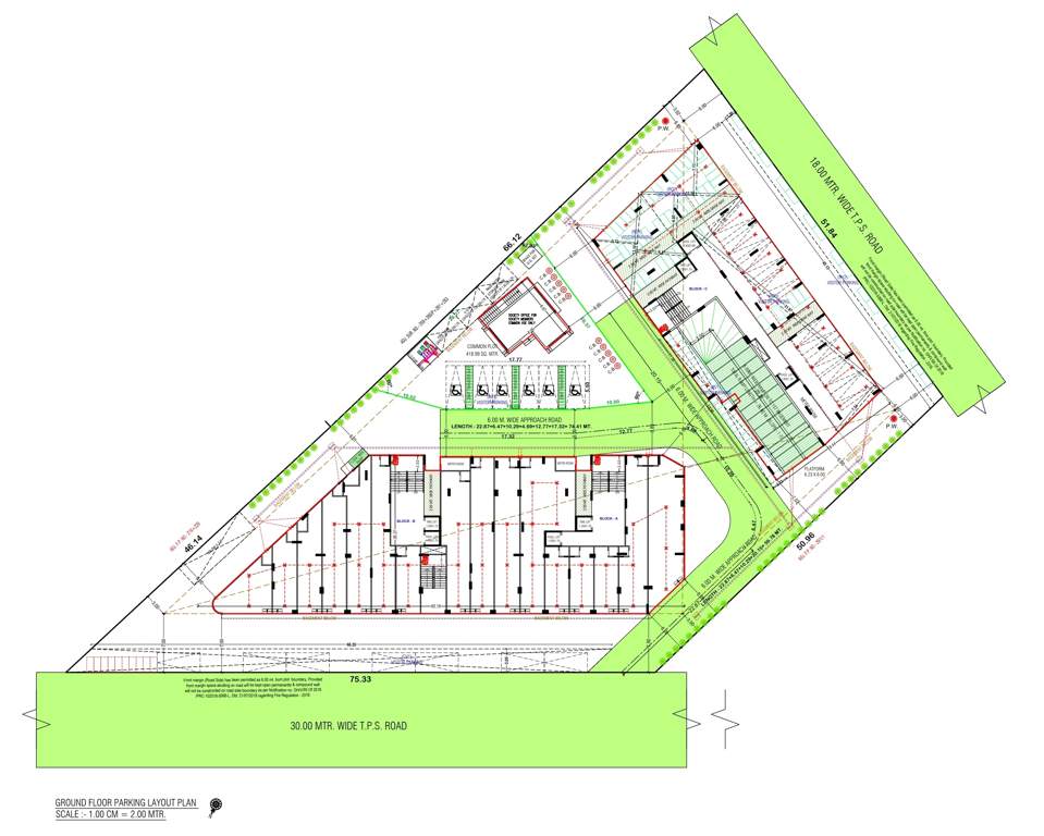  castle Block A,B & C Cluster Plan for ground Parking Floor