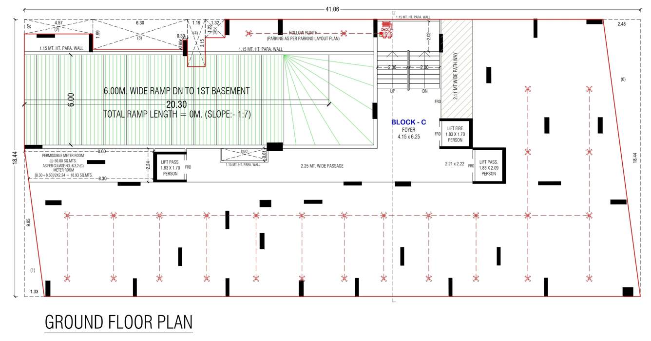  castle Block C Cluster Plan for ground Floor