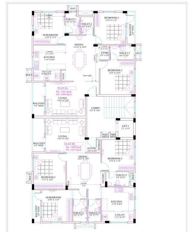  bhagirathi Bhagirathi Cluster Plan for 3rd Floor