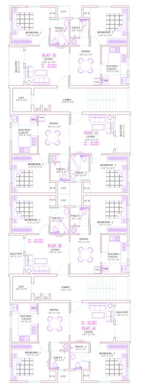  ashok vihar Ashok Vihar Cluster Plan from 1st to 5th Floor