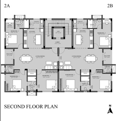 gokulam Ramaniyam Gokulam Cluster Plan for 2nd Floor