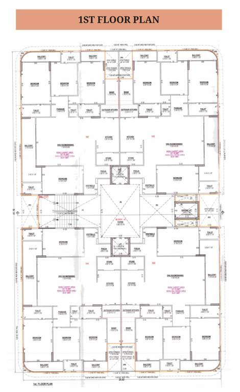  the prince palace Block A Cluster Plan for 1st Floor