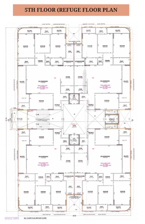  the prince palace Block A Cluster Plan for 5th Floor