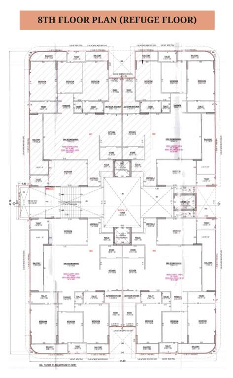  the prince palace Block A Cluster Plan for 8th Floor