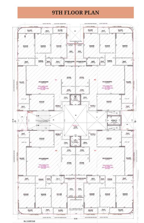  the prince palace Block A Cluster Plan for 9th Floor