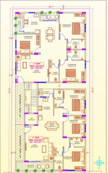  enclave Enclave Cluster Plan from 1st to 5th Floor