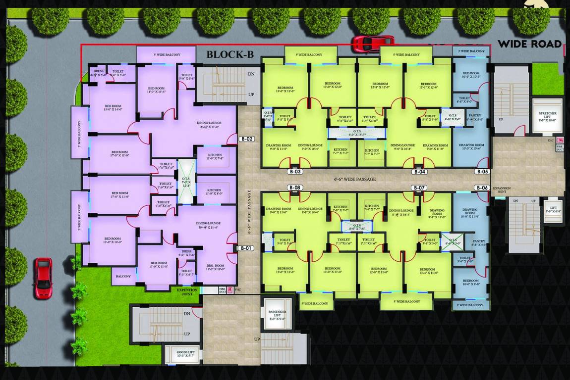  heights Tower B Cluster Plan from 1st to 10th Floor