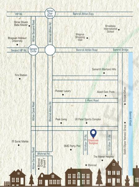  shantivan-bungalows Location Plan