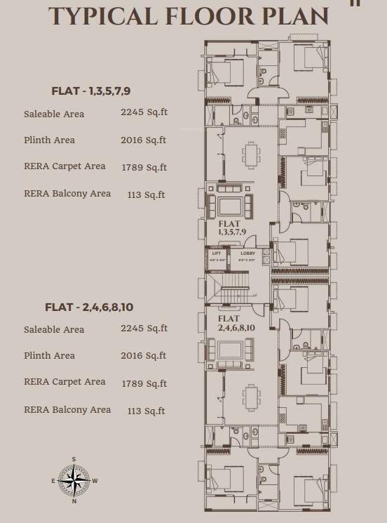  sridevi Ramaniyam Sridevi Cluster Plan from 1st to 5th Floor