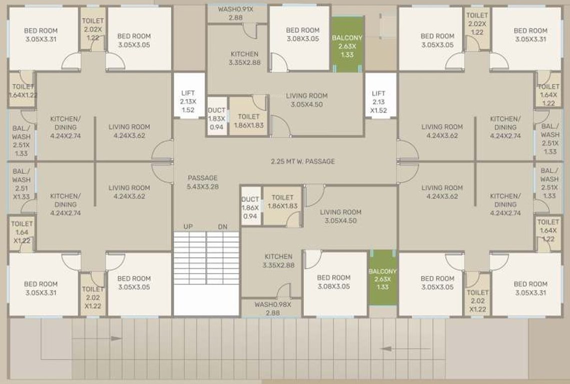  satsang residency Block A Cluster Plan from 1st to 4th Floor