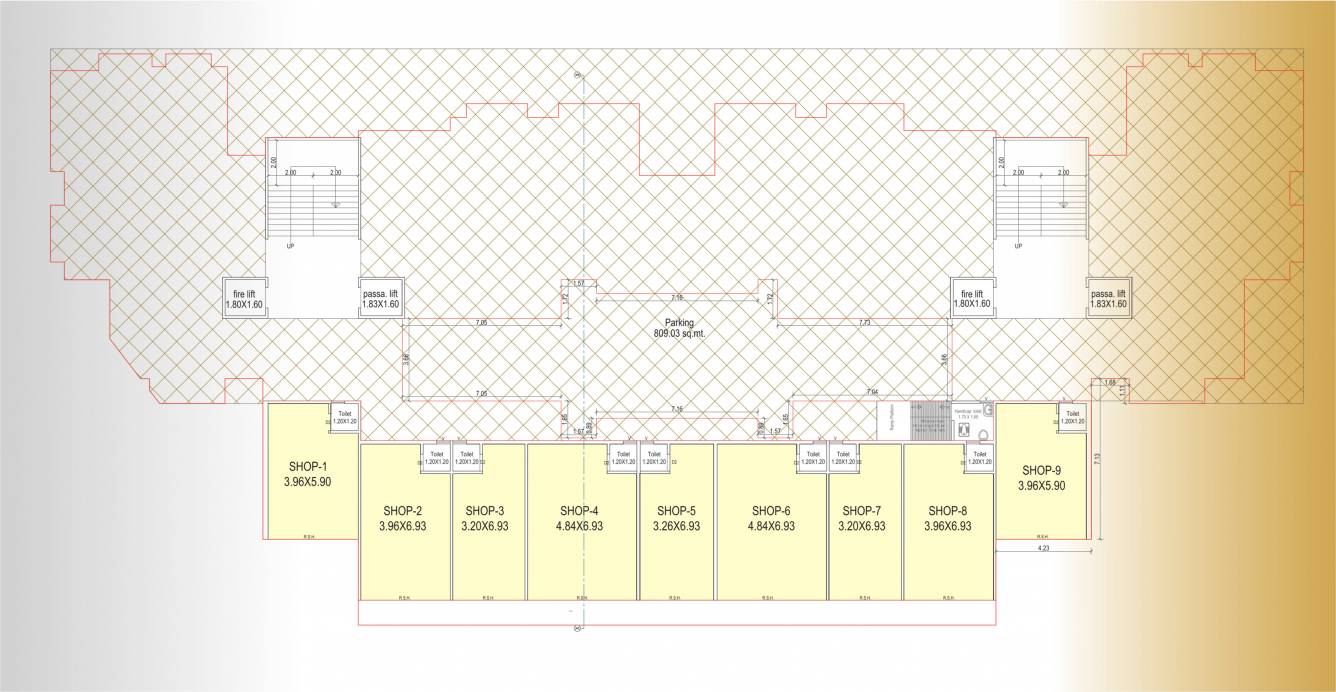  galaxy 73 Tower A Cluster Plan for ground Floor