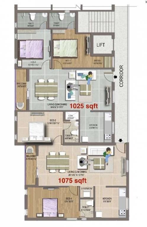  jyothi Ananda Jyothi Cluster Plan 1st Floor