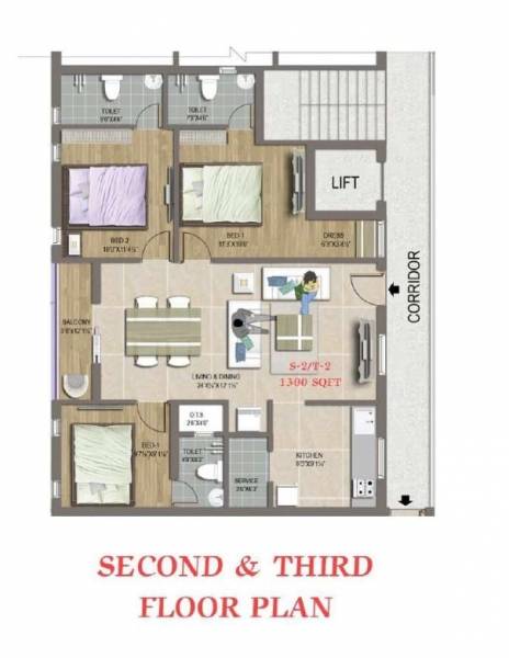  jyothi Ananda Jyothi Cluster Plan 2nd, 3rd Floor