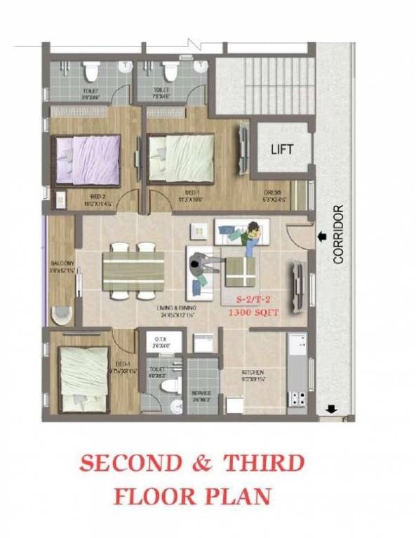  jyothi Ananda Jyothi Cluster Plan 2nd, 3rd Floor