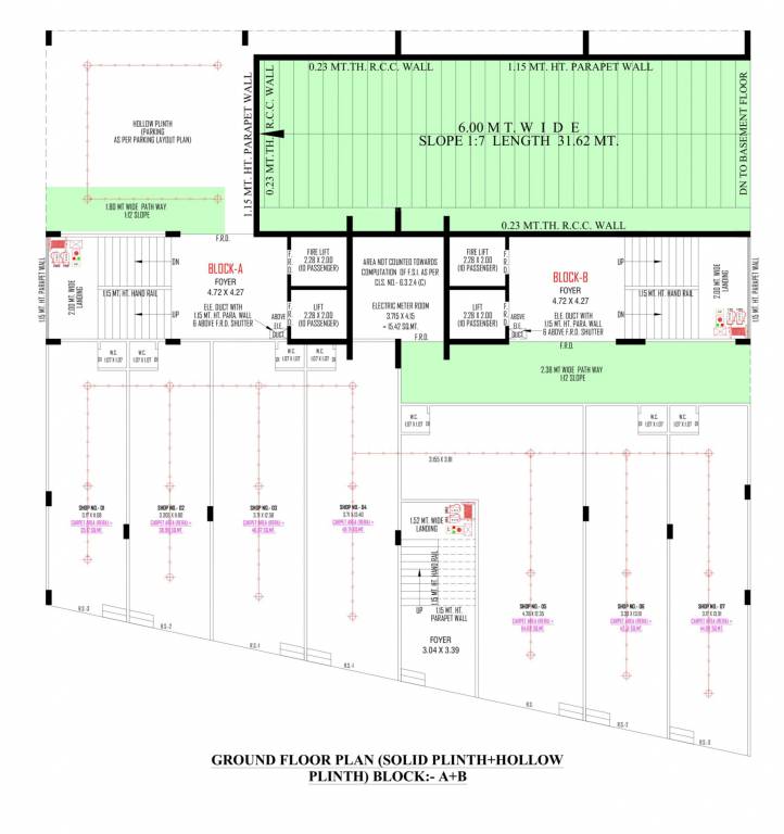  sakar elegance Tower A Cluster Plan for ground Floor