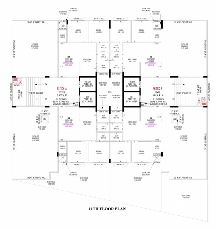  sakar elegance Tower B Cluster Plan for 11th Floor