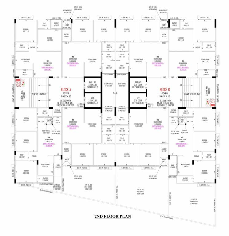  sakar elegance Tower B Cluster Plan for 2nd Floor