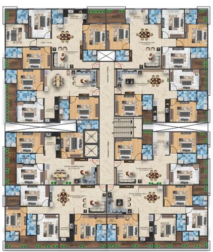  the-urban-crest The Urban Crest Cluster Plan from 1st to 6th Floor