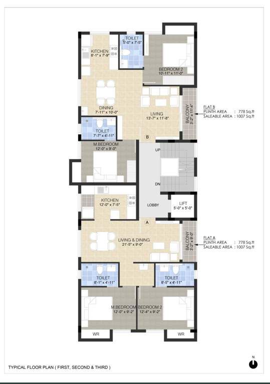 mekalam Cluster Plan 1 2 & 3 Floor